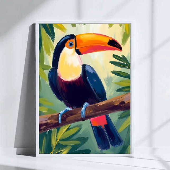 Toucan Colorful Tropical Bird Watercolor Poster (Creator Uploaded)