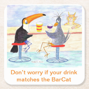 Toucan & Crow Beer Mat Square Paper Coaster