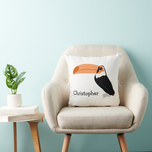 Toucan Design Personalised Throw Pillow (Chair)