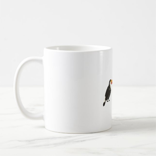 Toucan do it! Motivational bird. Funny sticker. Coffee Mug (Left)