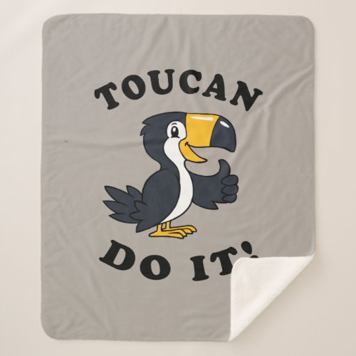 Toucan Do It Sherpa Blanket