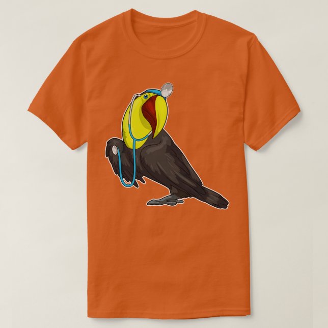 Toucan Doctor Stethoscope T-Shirt (Design Front)