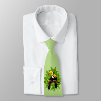 Toucan Duo Green Neck Tie