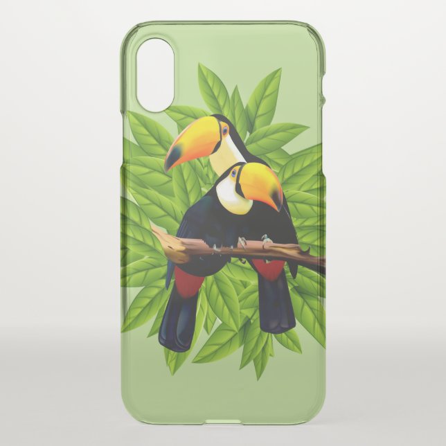 Toucan Duo Green Uncommon iPhone Case (Back)