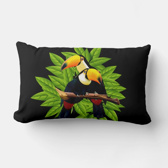 Toucan Duo Lumbar Pillow (Front)