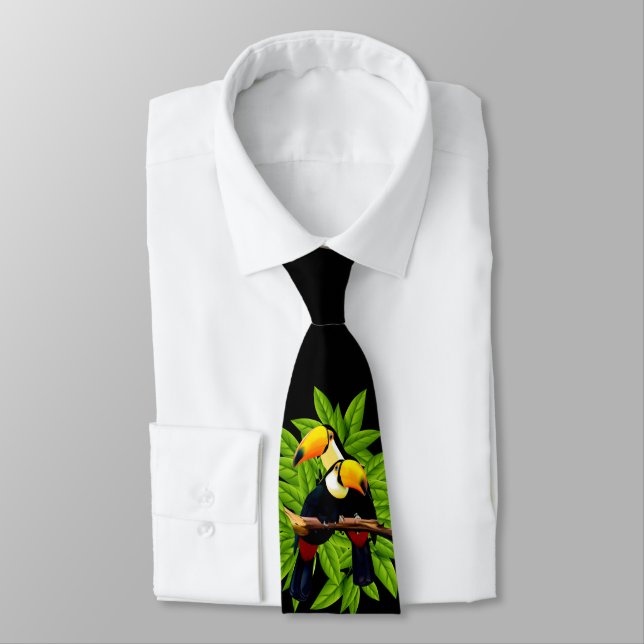 Toucan Duo Neck Tie (Tied)