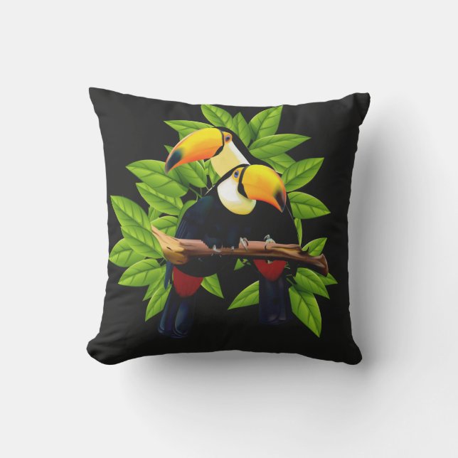 Toucan Duo Outdoor Pillow (Front)