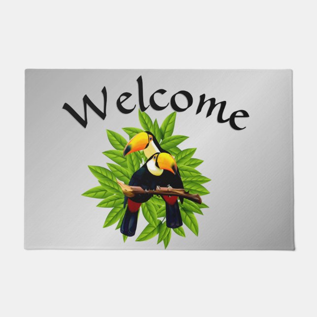 Toucan Duo Silver Doormat (Front)