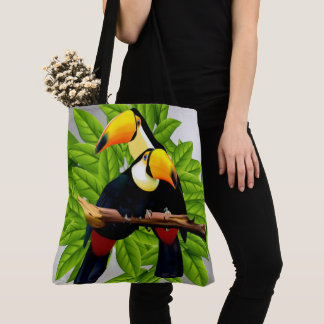 Toucan Duo Silver Tote Bag