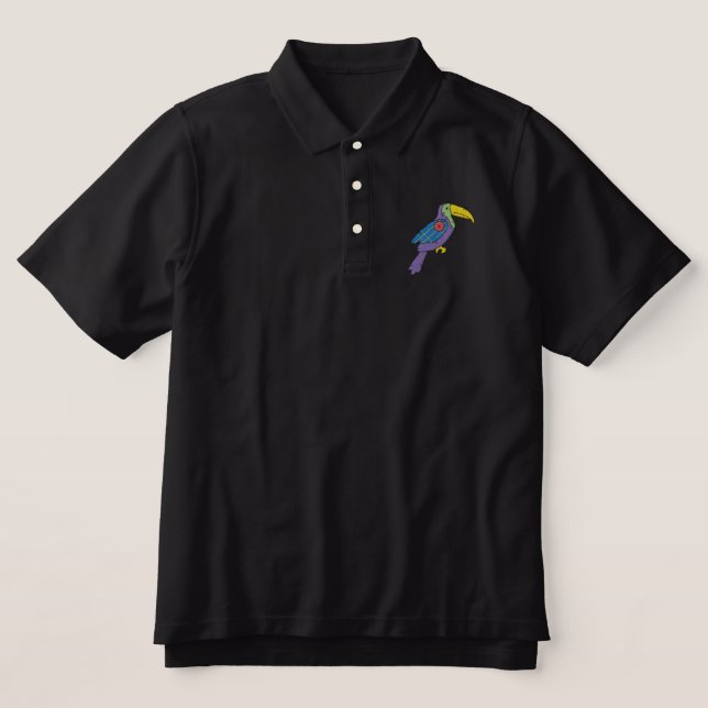 Toucan Embroidered Polo Shirt (Design Front)