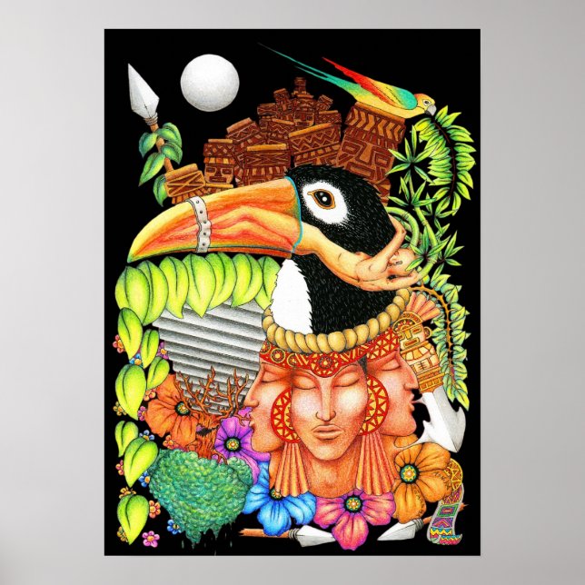 Toucan Fantasy Art Design Poster (Front)