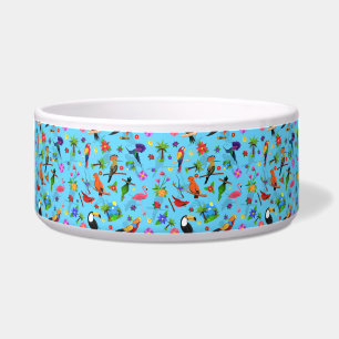 Toucan Flamingo And Arara Seamless Birds Pattern Bowl