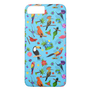 Toucan Flamingo And Arara Seamless Birds Pattern iPhone 8 Plus/7 Plus Case