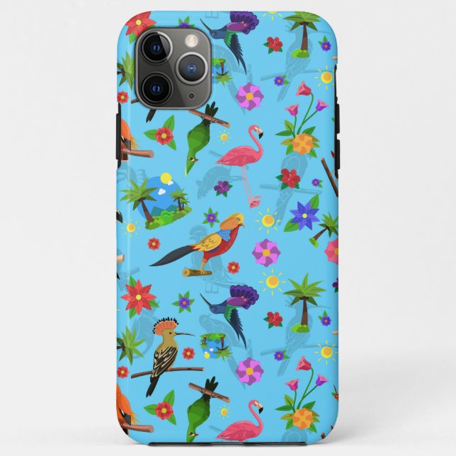 Toucan Flamingo And Arara Seamless Birds Pattern Case-Mate iPhone Case (Back)