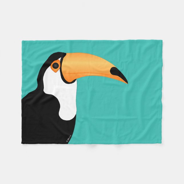 Toucan Fleece Blanket (Front (Horizontal))