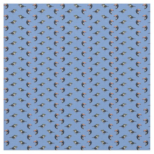 Toucan Frenzy Fabric (Light Blue)