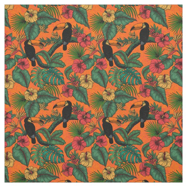 Toucan garden fabric (Swatch)