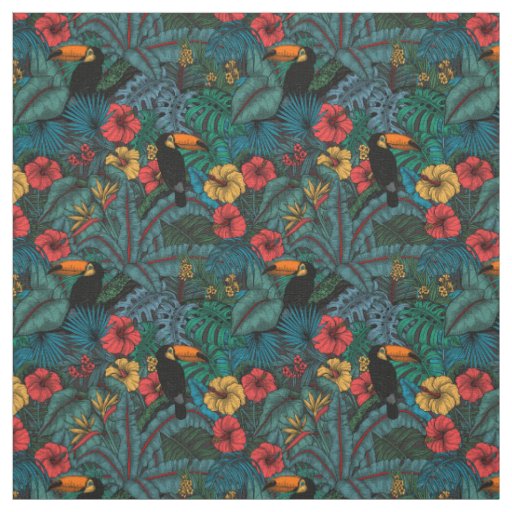Toucan garden fabric