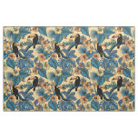 Toucan garden in yellow and blue fabric