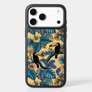 Toucan garden in yellow and blue iPhone 17 pro max case