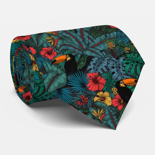 Toucan garden neck tie (Rolled)