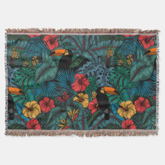 Toucan garden throw blanket (Front)