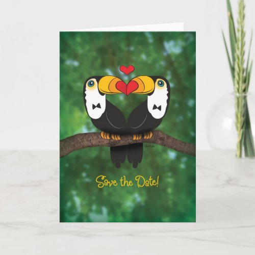 Toucan Gay Wedding Save the Date Greeting Card