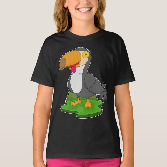 Toucan Halloween Zombie T-Shirt (Front)