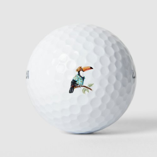 Toucan in Hawaiian shirt Golf Balls