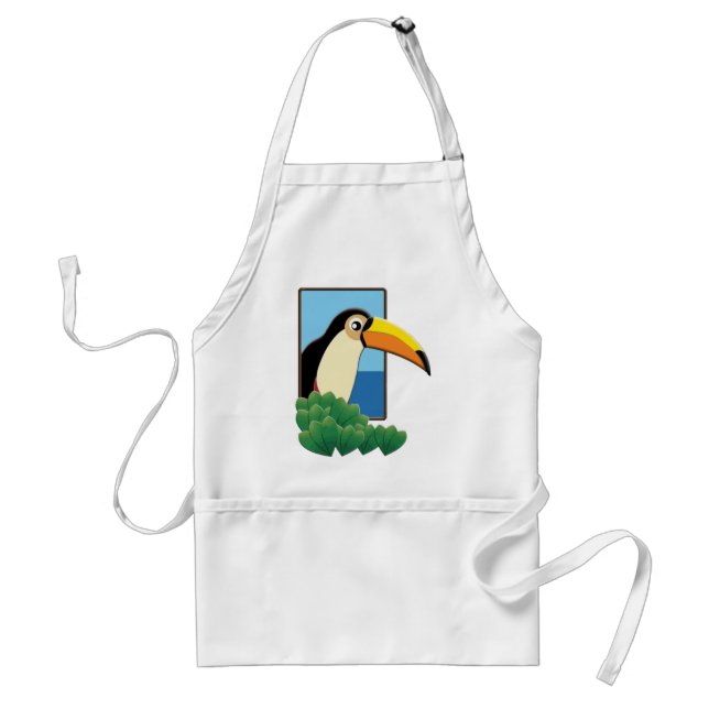 Toucan in the Window Adult Apron (Front)