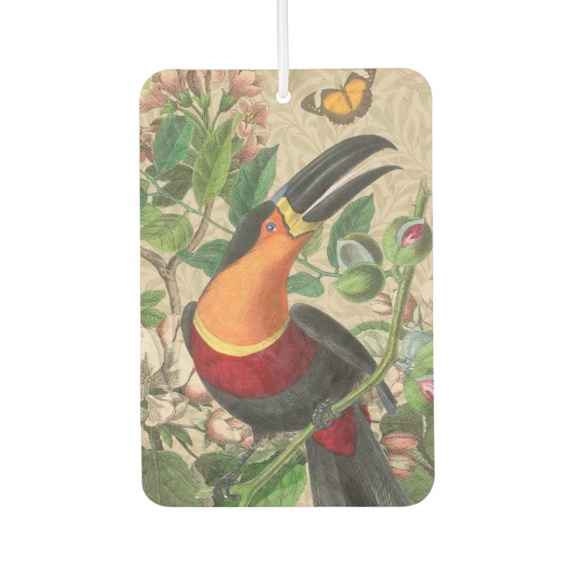 Toucan Jungle Tropical Bird Beautiful Antique Air Freshener (Front)
