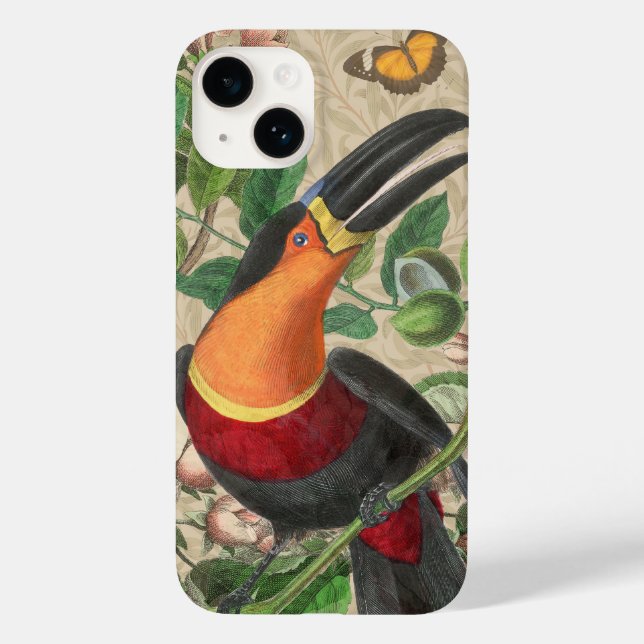 Toucan Jungle Tropical Bird Beautiful Antique Case-Mate iPhone Case (Back)