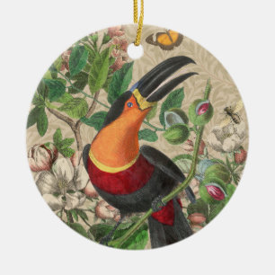 Toucan Jungle Tropical Bird Beautiful Antique Ceramic Ornament