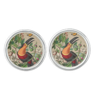 Toucan Jungle Tropical Bird Beautiful Antique Cufflinks