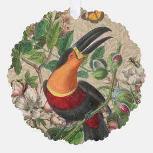 Toucan Jungle Tropical Bird Beautiful Antique Ornament Card