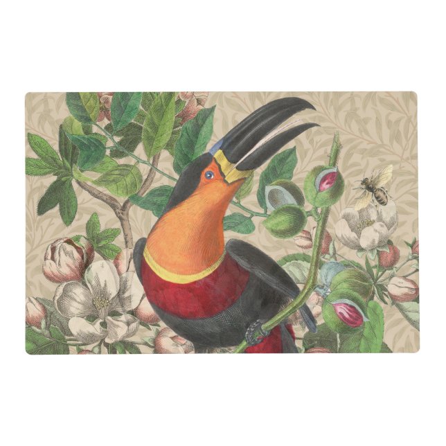 Toucan Jungle Tropical Bird Beautiful Antique Placemat (Front)