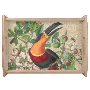 Toucan Jungle Tropical Bird Beautiful Antique Serving Tray