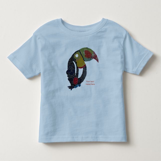 Toucan Mosaic Customizable Toddler T-Shirt (Front)
