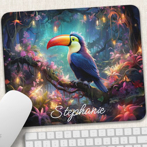 Toucan Mousepad Enchanted Jungle Paradise Mouse Pad