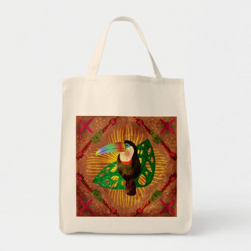 Toucan of the Jungle Folk Art Tote Bag