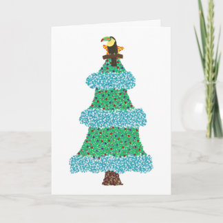 Toucan on a Christmas Tree Greeting Cards