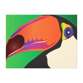 TOUCAN ON CANVAS