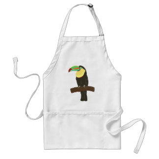 Toucan Painting by CherylsArt Adult Apron