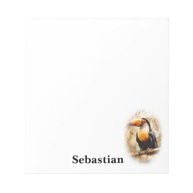 Toucan Personalized Notepad (Front)
