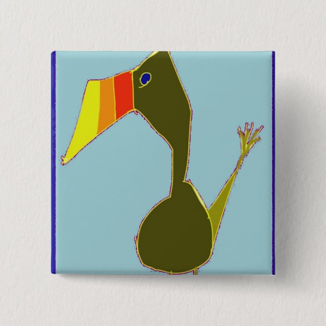 Toucan Pinback Button (Front)
