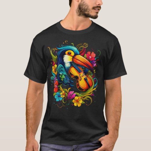 Toucan Playing Violin T_Shirt