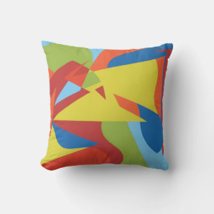 Toucan Pop Abstract Throw Pillow