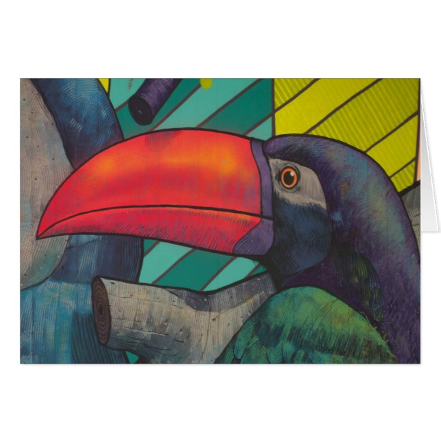 Toucan Portrait Graffiti Cards (Front Horizontal)