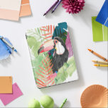 Toucan Portrait with Tropical Leaves iPad Pro Cover<br><div class="desc">Toucan Palms I by Jennifer Paxton Parker. A small toucan rests amongst brightly colored tropical greenery in a watercolor style. | 133068GG</div>
