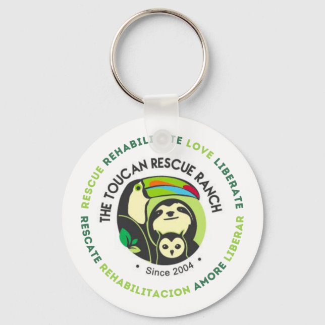 Toucan Rescue Ranch Logo Mission Keychain (Front)